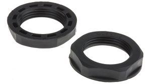 Cable Gland Locknut M25 Black Pack of 25 pieces